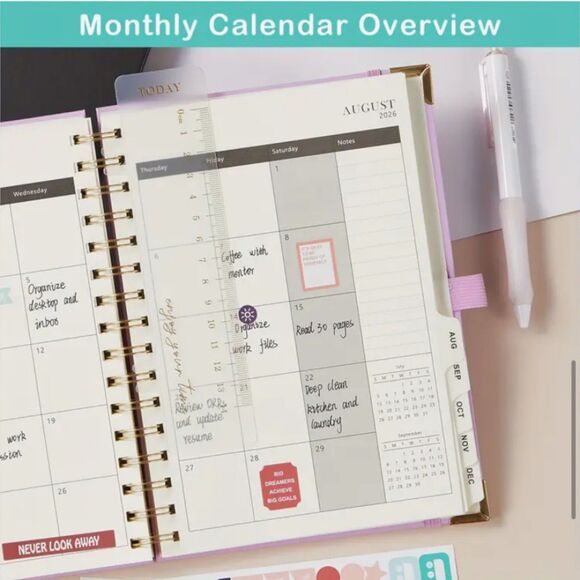 2026 Weekly & Monthly Planner Jan. 2026 - Dec. 2026 - Brand New in Package - Picture 5 of 8